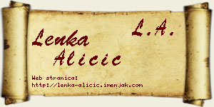Lenka Aličić vizit kartica